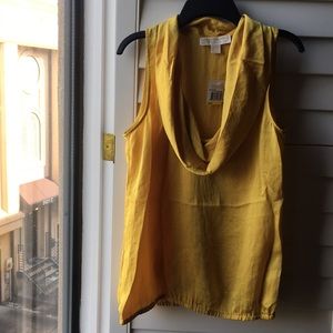 yellow Michael Kors sleeveless top w/elastic waist